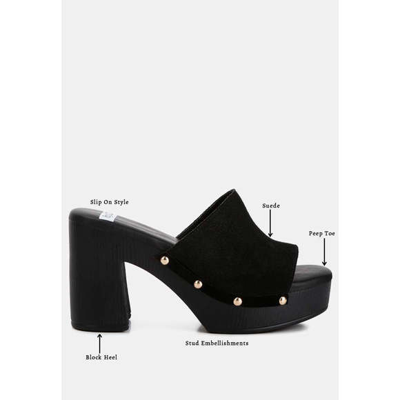 cartera-suede-high-block-heel-mules - Picture 6 of 6